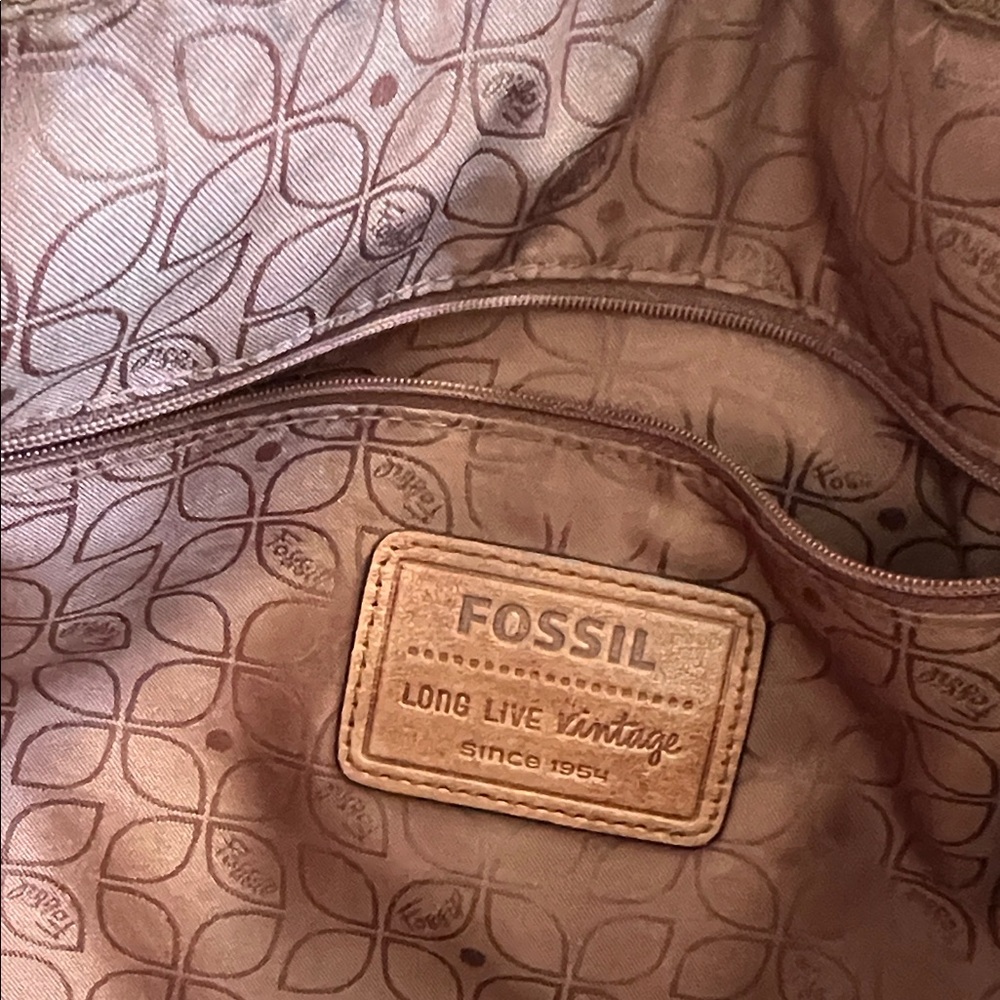 Fossil Brown Patterned Interior Bag - image 2